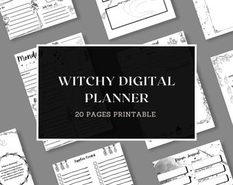 Agenda digital de brujas: Diario grimorio con tarot y fases lunares (imprimible)
