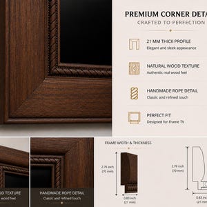 Samsung The Frame TV Walnut Wooden Bezel, Hisense Canvas TV, Sony, LG, Tcl, Vizio & More