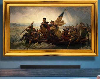 Gold Gilded Frame for Samsung The Frame TV - Customizable Handmade Ornate Bezel