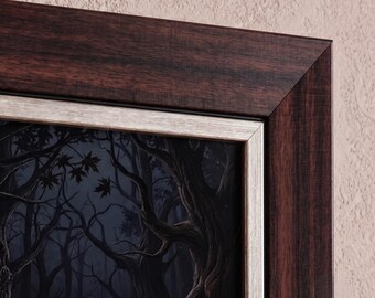 Samsung The Frame TVs Dark Walnut Bezel-Minimalist Frame TV Decor
