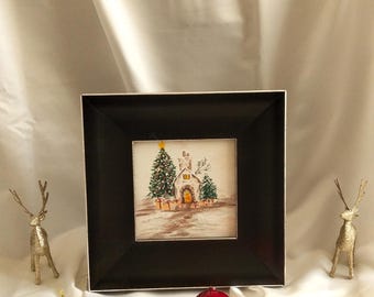 Black Frame Acrylic Art – Modern Wall Decor – Minimalist Home Gift,Christmas decor