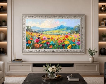 Hisense TVs Ornate Antique Silver White Frame - Decorative Bezel for Canvas,U8N,U7N,A4
