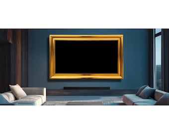 Hisense TVs for Gold Gilded Frame (Canvas,U8N,U7N,A6,A4),Home Art Style