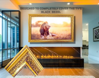 Ornate Gold Decorative Frame for Insignia TV