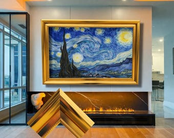 Samsung The Frame  Gold gilded TV Bezel,Customizable Handmade Frame , 32,43,50,55,65,75,inches