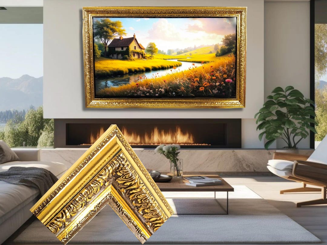 Ornate Gold Frame-tv Style Decorative Frame for LG Tvs | 55–65-75-86 ...