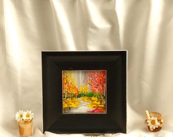 Framed Acrylic Art – Handmade Wall Decor – Unique Home Gift ,Black frame decor