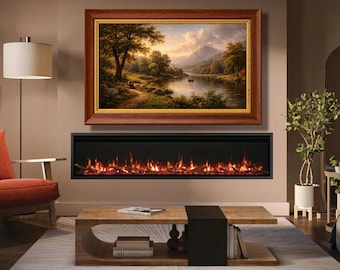 Modern Wooden TV Frame for Hisense Canvas | Black Walnut Chestnut Natural