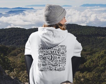 Montana Doodle Hoodie: Big Sky Country, Outdoors Graphic