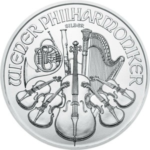 1 OZ Austrian Silver Philharmonic Round BU