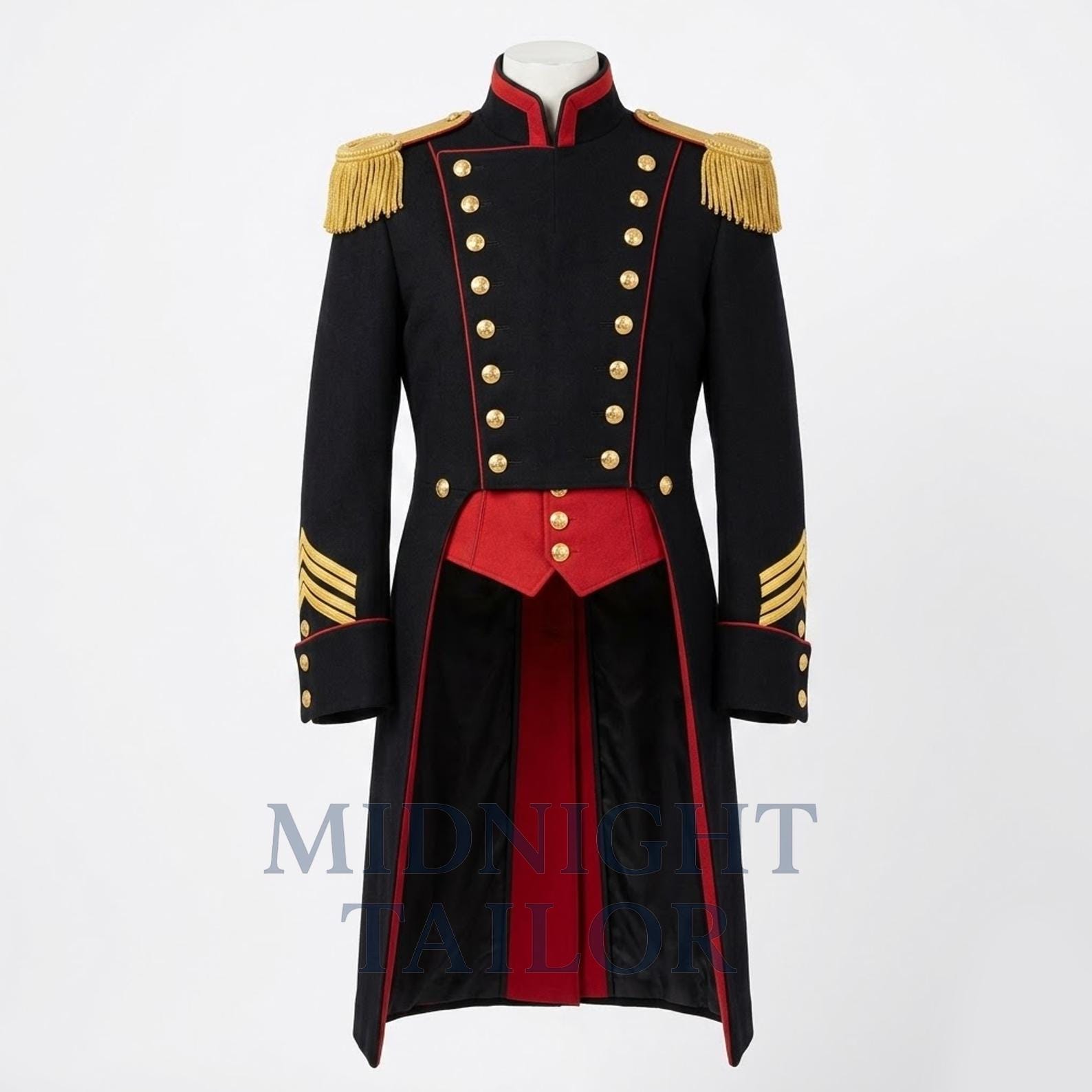 ナポレオン軍燕尾服ジャケット メンズ ゴシック 将校制服コート