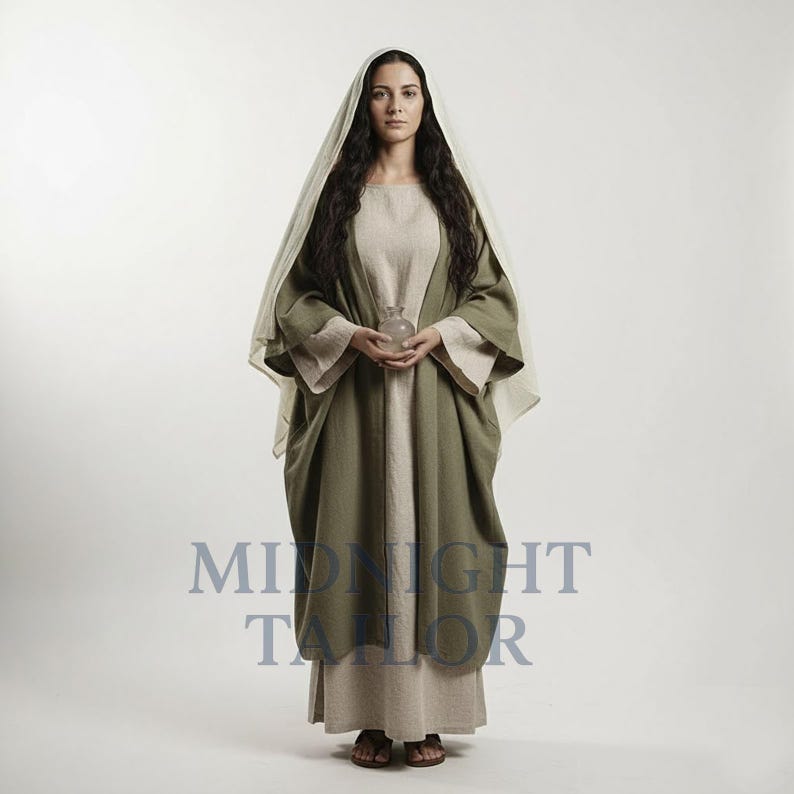 Jesus Robe Thing Mary Magdalene Costume Biblical Women Outfit, Holy Land Dress ...