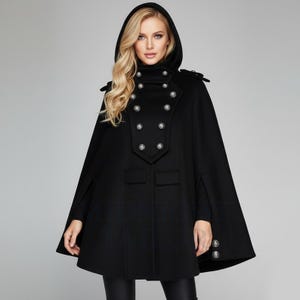 ジャケット・アウター CLANE REVERSIBLE BOA MILITARY CAPE COAT Military Cape Coat - Etsy