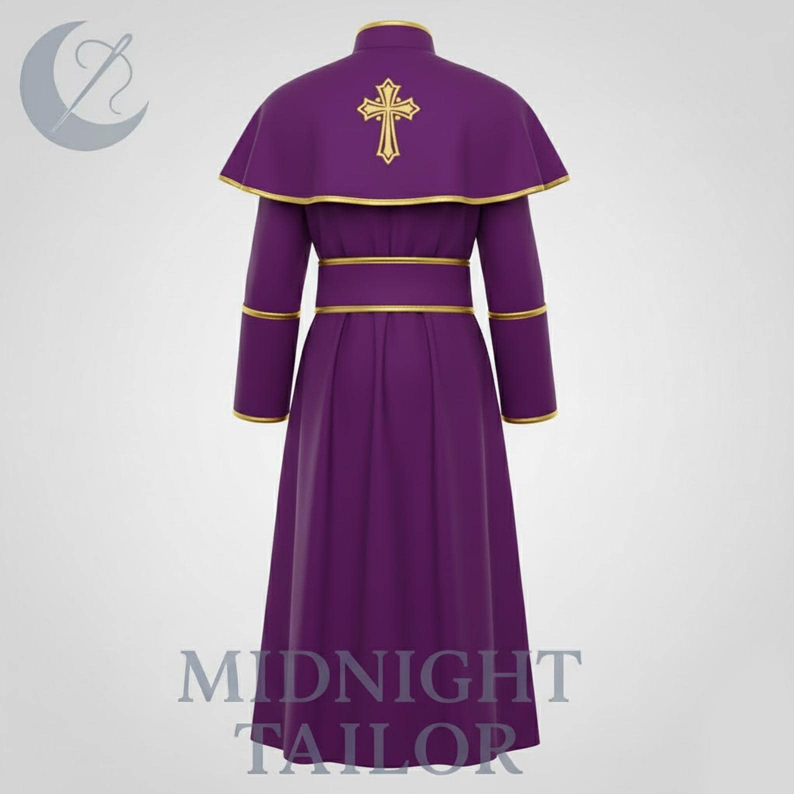 Royal Purple Pastor Robe Christian Clergy Robe for Men Bishop Priest ...