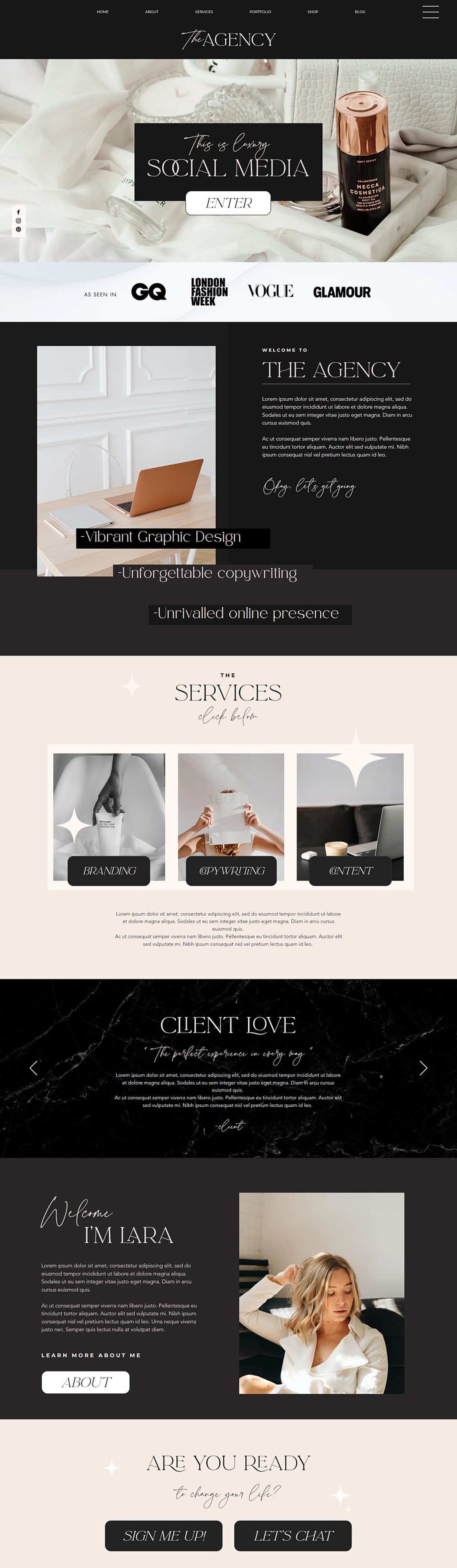 Wix Website Template Website Template Website Design - Etsy