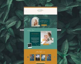 Squarespace Website Template for Authors - Earthy Boho Author Website - Squarespace 7.1 Theme - Life Coach, Virtual Assistant 7.1