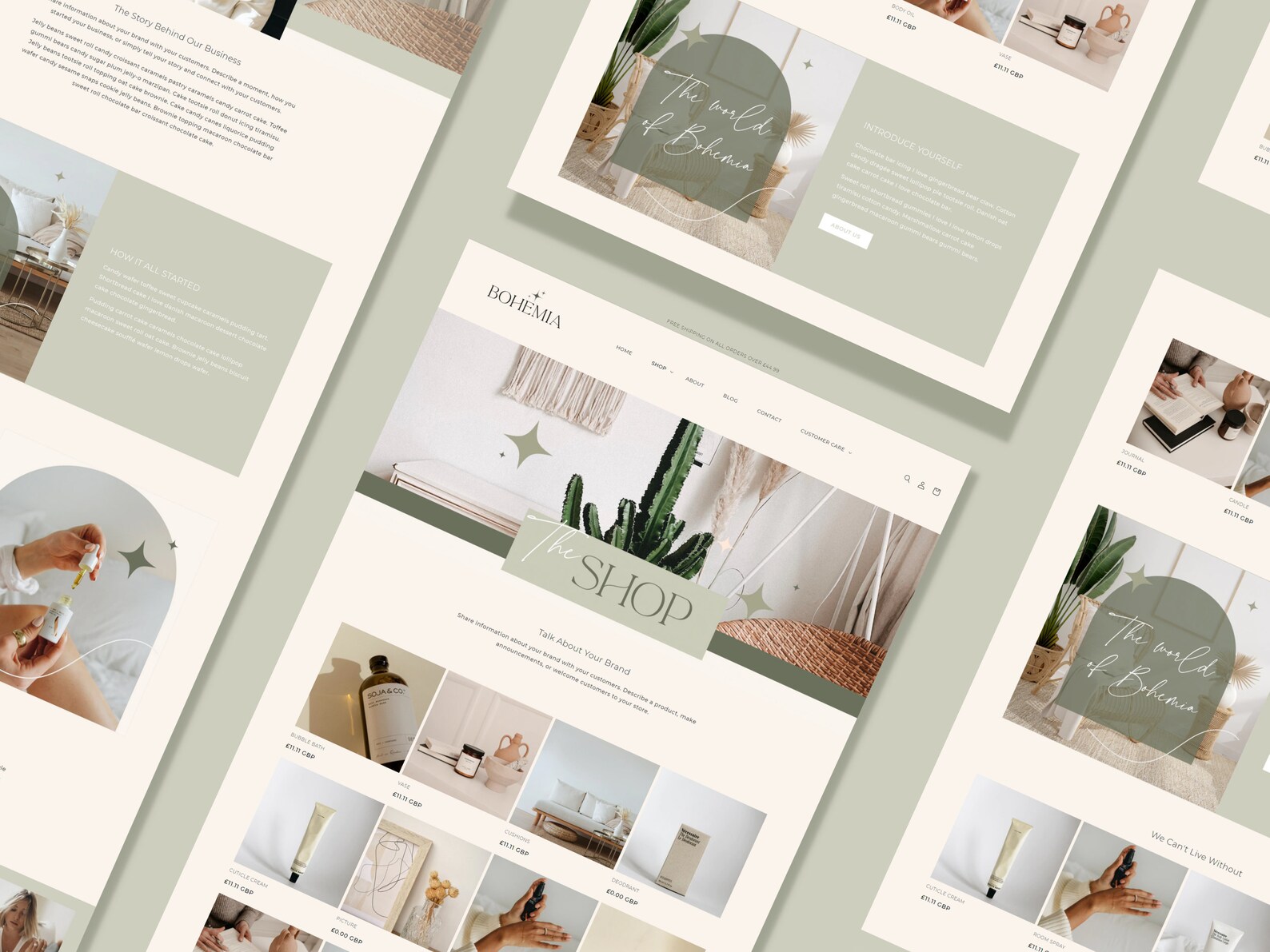 WIX Website Template Website Template Website Design Ecommerce Boho ...