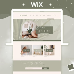 WIX Website Template - Website Design - Ecommerce - Earthy Boho Website Template - Life Coach Website - Ecommerce Store Wix Shop