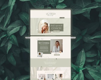 Boho Green Wix Website Template for Coaches, Photography & Wellness Brands