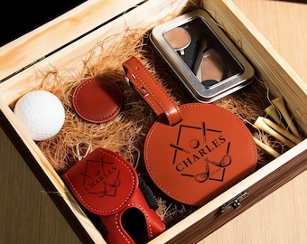 Personalized Golf Gift Set, Engraved Tool Kit & Accessories