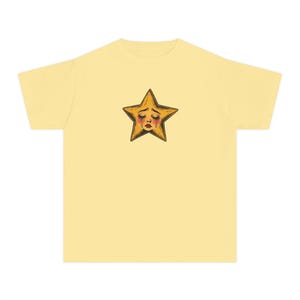 Crying Star Baby Tee, Sad Star Graphic Shirt, Vintage Inspired Tee, Retro Aesthetic Top, Y2K Baby Tee, Coquette Grunge Style image 5