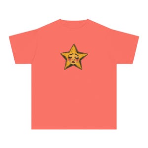 Crying Star Baby Tee, Sad Star Graphic Shirt, Vintage Inspired Tee, Retro Aesthetic Top, Y2K Baby Tee, Coquette Grunge Style image 9