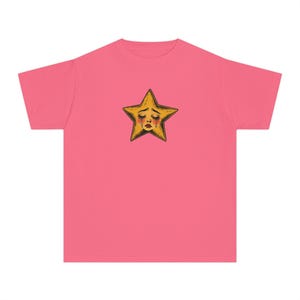 Crying Star Baby Tee, Sad Star Graphic Shirt, Vintage Inspired Tee, Retro Aesthetic Top, Y2K Baby Tee, Coquette Grunge Style image 12