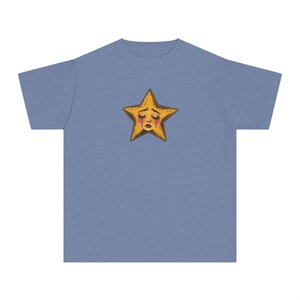 Crying Star Baby Tee, Sad Star Graphic Shirt, Vintage Inspired Tee, Retro Aesthetic Top, Y2K Baby Tee, Coquette Grunge Style image 10