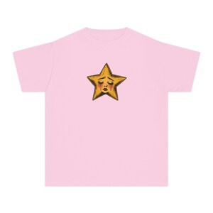 Crying Star Baby Tee, Sad Star Graphic Shirt, Vintage Inspired Tee, Retro Aesthetic Top, Y2K Baby Tee, Coquette Grunge Style image 8