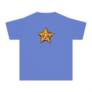 Crying Star Baby Tee, Sad Star Graphic Shirt, Vintage Inspired Tee, Retro Aesthetic Top, Y2K Baby Tee, Coquette Grunge Style image 7