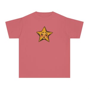 Crying Star Baby Tee, Sad Star Graphic Shirt, Vintage Inspired Tee, Retro Aesthetic Top, Y2K Baby Tee, Coquette Grunge Style image 13
