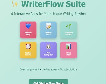 WriterFlow Suite: 6 Interactive Apps To Support Neurodivergent Creatives