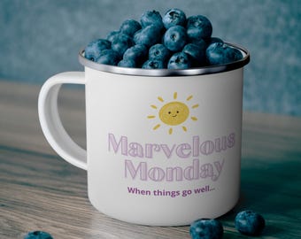 Monday Moods Camping Mug | Cheery Stainless Steel Camp Mug