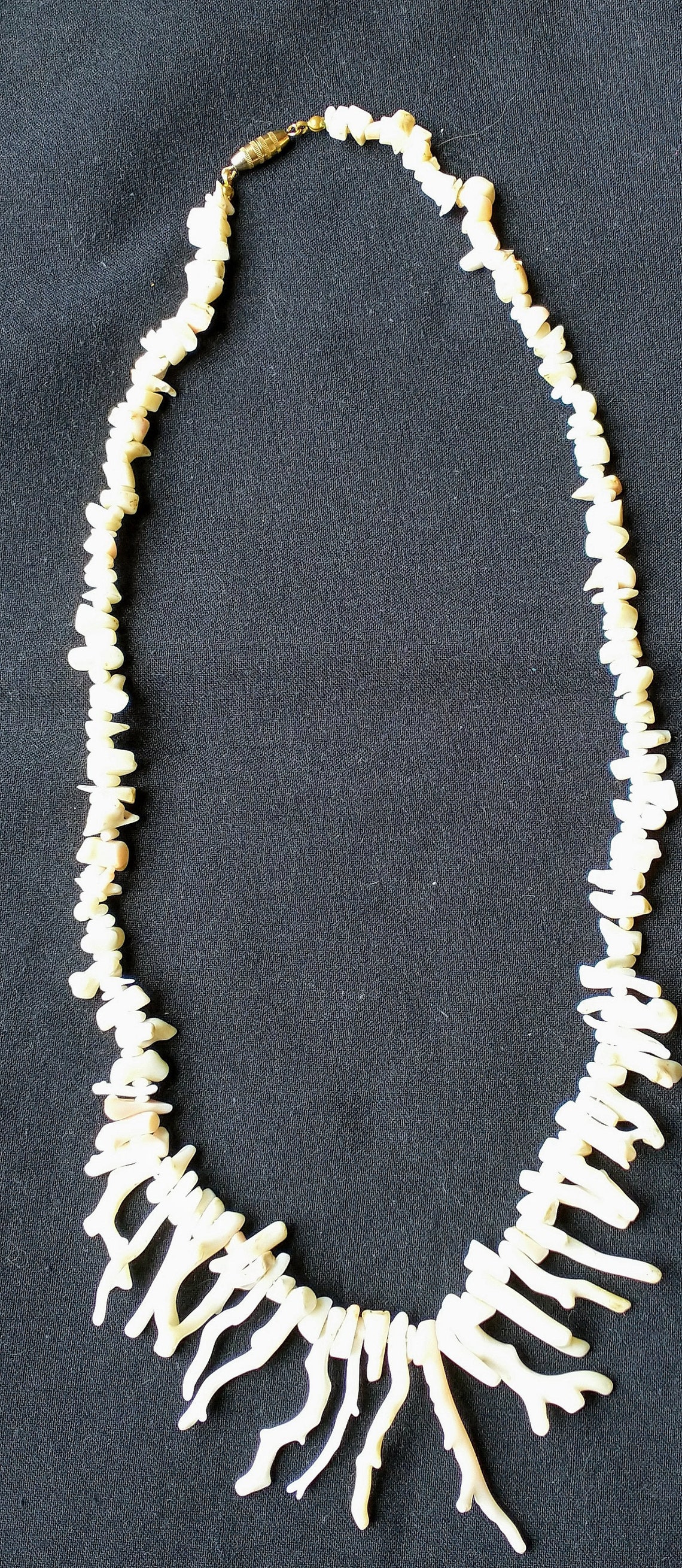 Vintage White Coral Necklace 24 Etsy