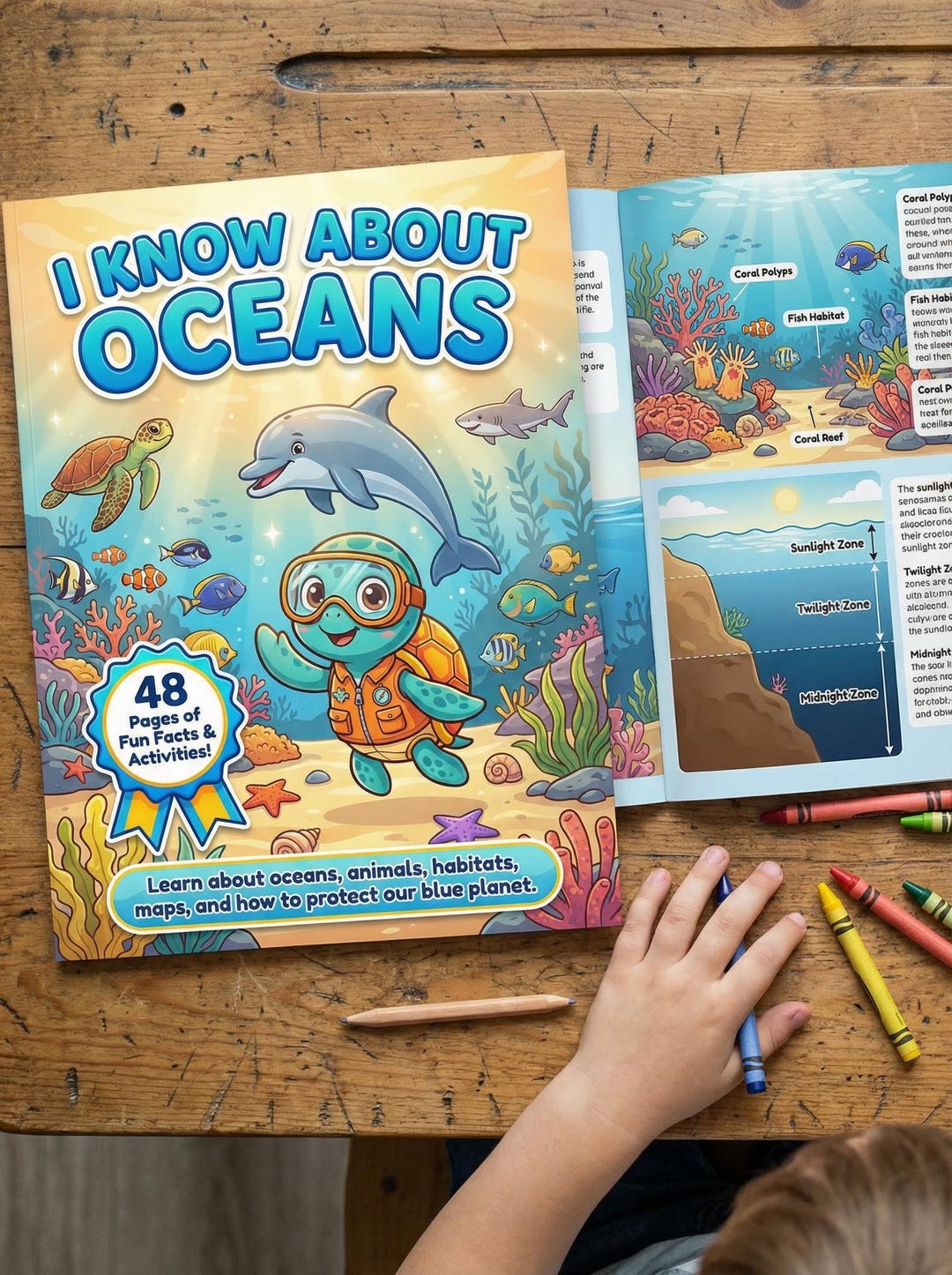 Ocean Activity Book for Kids Ages 5-9, Sea Life, Habitats & Ocean Facts ...