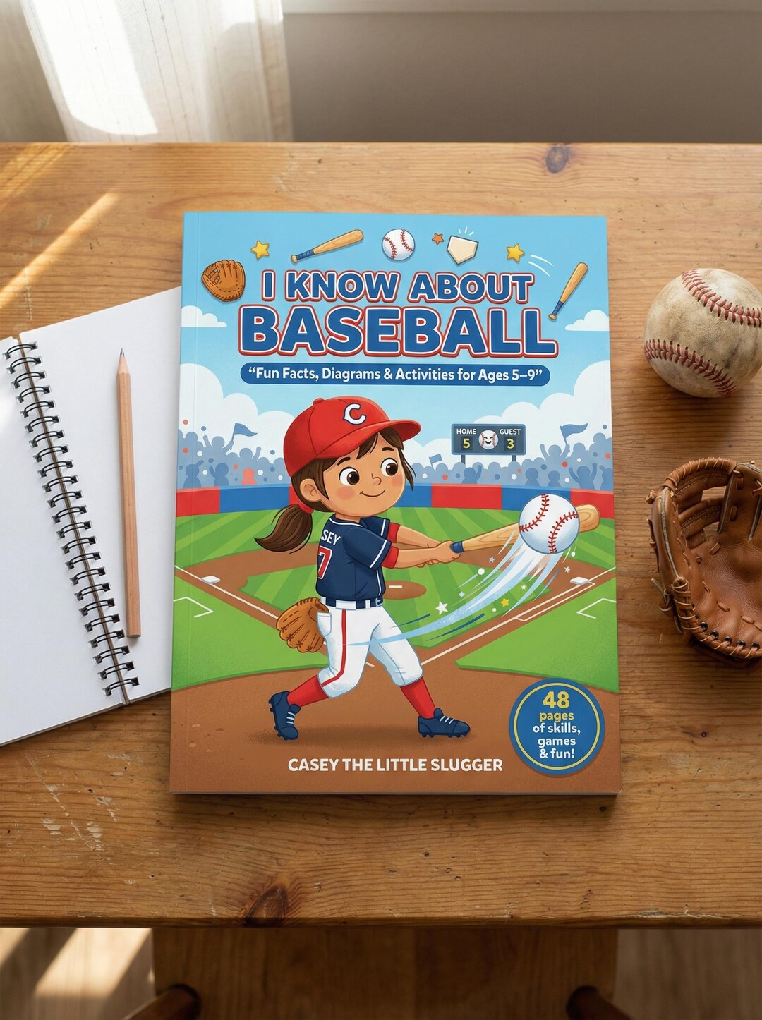 Baseball Activity Book for Kids Ages 5-9, Little League Basics, Rules ...