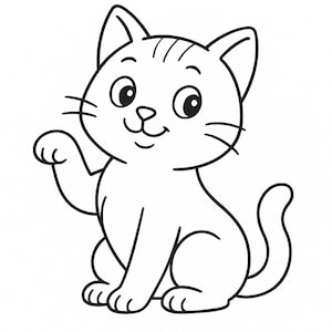Cute Cat Coloring | Printable Coloring Pages