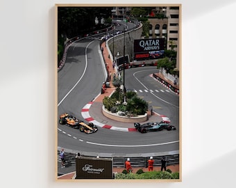 Monaco Grand Prix 2025 Hairpin Poster, Formula 1 Wall Art, Monte Carlo Racing Photography, Luxury Motorsport Print, Digital Download