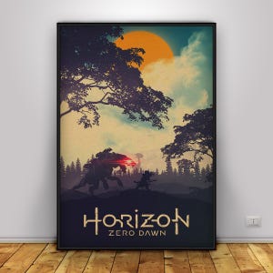 Horizon Zero Dawn ポスター | Aloy ウォールアート | クラフト紙プリント | ギフト用ビデオゲームポスター