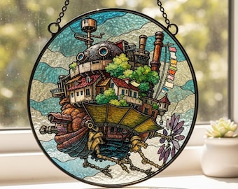 Official Studio Ghibli Jiji Key Hook With Stained Glass Tray - Etsy