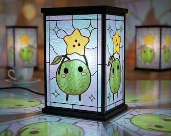 Junimo-harslantaarn, schattige Junimo uit op Stardew Valley geïnspireerde tafellamp