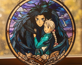 Howls Moving Castle Stained Glass Acrylic Suncatcher, Studio