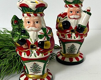 VTG Spode Santa Salt and Pepper Shakers--Santa SP Shakers