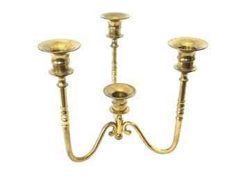 Brass Candlelabra--4 Arm Brass Candleholder--Brass Candle Centerpiece