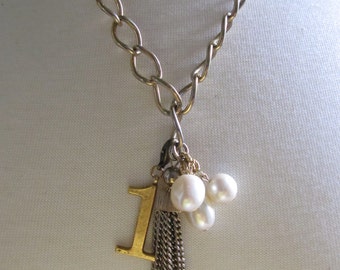 SALE, SALE, SALE!  Necklace--Tassel Charm Necklace.  Handcrafted Jewelry by ConfettiStyle Designs as featured in Country Living Magazine.