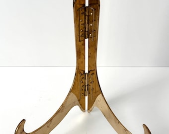 VTG Brass Easel--Solid Brass Tabletop Easel--Decorative Photo Easel