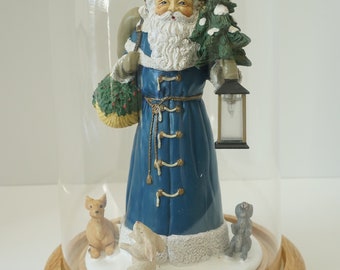 VTG A Walk with Pere Noel Santa Cloche--Collectible Santa Under Cloche