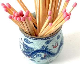 VTG Asian Dragon Brush Pot/Tea Cup--Porcelain Match Holder--Chinoiserie Tea Cup/Vase