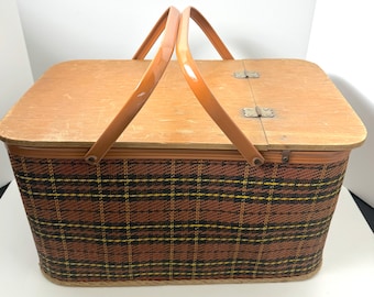 Mid-century Redman Picnic Basket - Etsy