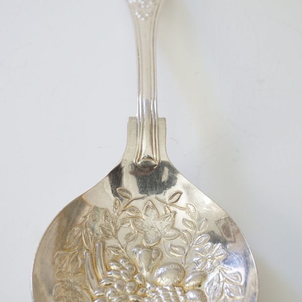 VTG Silverplated Fruit Spoon--Sheffiled Silver Fruit Spoon--English Silver Spoon